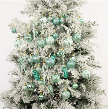 Набір прикрас для ялинки 40 шт. Червоні кулі з пластику, стійкі до пошкоджень. Новорічні прикраси для ялинки.