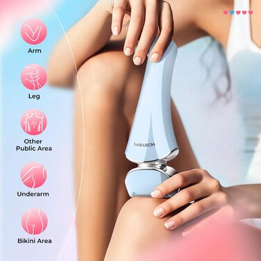 Електричний жіночий триммер для тіла: безболісне гоління ніг, бікіні та під пахвами. Бездротовий, перезаряджається, для мокрого та сухого використання. Колір: блакитний