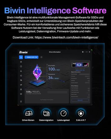 SSD BIWIN Black Opal X570 Gen5 4TB - NVMe PCIe 5.0 (M.2 2280) для ноутбука та ПК