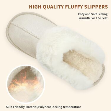 Домашні тапочки жіночі чоловічі зимові, плюшеві, теплі, з підкладкою, зручні, антиковзні, бежеві, 40/41 EU