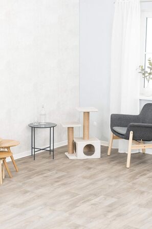 Дряпка для котів TRIXIE Valencia, 82.7 см, з джутовим обгортанням та іграшкою, сірий колір