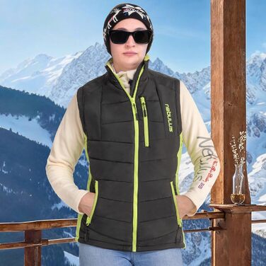 Жилет Nebulus Weste Revival Daen чорного та лаймового кольору, розмір S