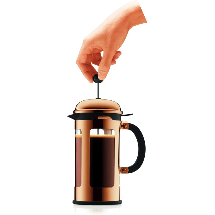 Френч-прес Bodum CHAMBORD 1 л, мідний, з нержавіючої сталі, із захистом від проливання