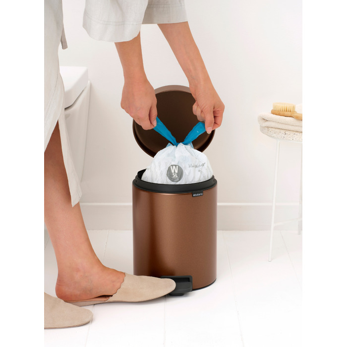 Сміттєвий кошик з педаллю BRABANTIA NewIcon, 5 л, Warm Bronze