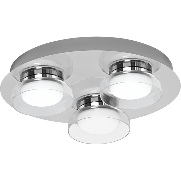 LEDVANCE Smart LED Bathroom Lamp Chrome, 18W, 1800LM, 3000-6500K, 30cm, IP44, Orbis Round Wall Light, Bathroom Light with Wi-Fi Technology, Dimmable, Controllable via App and Voice Assistants