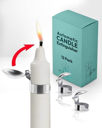 OLEEK (12 Pack Automatic Candle Extinguishers, Candle Snuffer, Automatic Candle Extinguisher, Candle Snuffer, Swedish Candle Snuffer, Automatic Candle Extinguisher, Swedish Candle Snuffer, Candle Set