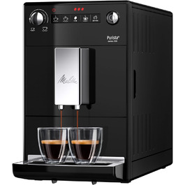 Melitta Purista - Fully Automatic Coffee Machine with Favorite Coffee Function, Coffee Machine with Grinder and 3-stage Adjustable Coffee Strength, for Coffee and Espresso, Black Fully Automatic Coffee Machine