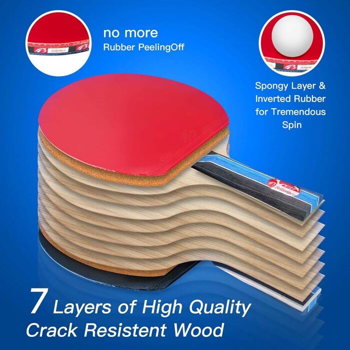 Набір для настільного тенісу: 2 ракетки, м'ячі та сітка