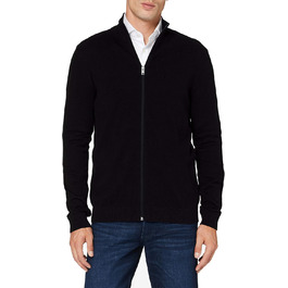 Чоловіча в'язана кофта Selected Homme на блискавці, чорного кольору