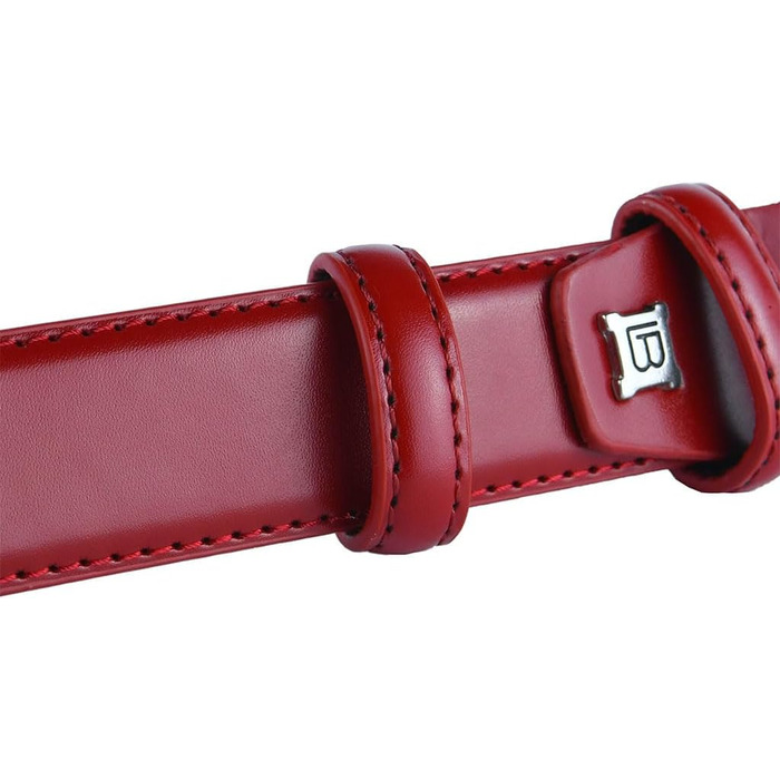 Жіночий шкіряний ремінь Biagiotti, червоний, 3 см, регульований, з подарунковою коробкою (110 см)