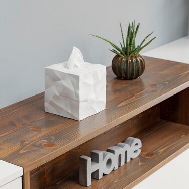 Essey Cosmetic Tissue Box Wipy Cube I, square tissue box dispenser, design tissue box, 13x13x13 cm White