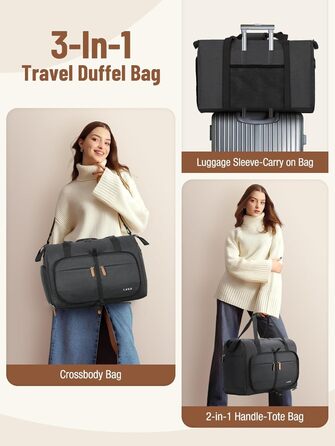 Чорна дорожня сумка Lekesky 30L: Easyjet, Weekender, спортивна, з відділенням для взуття, водонепроникна