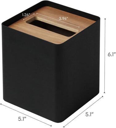 Yamazaki Box Cover Home | Stahl | Tissue Box, Universal Size, Walnut