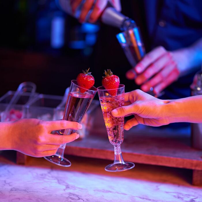 Набір келихів для шампанського Matana 48 шт. 150 мл, пластикові, преміум-якість, багаторазові