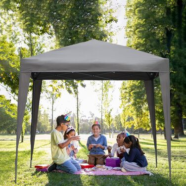 2.5x2.5m Folding Terrace Roof, Water-Repellent, Made of Steel and Polyester