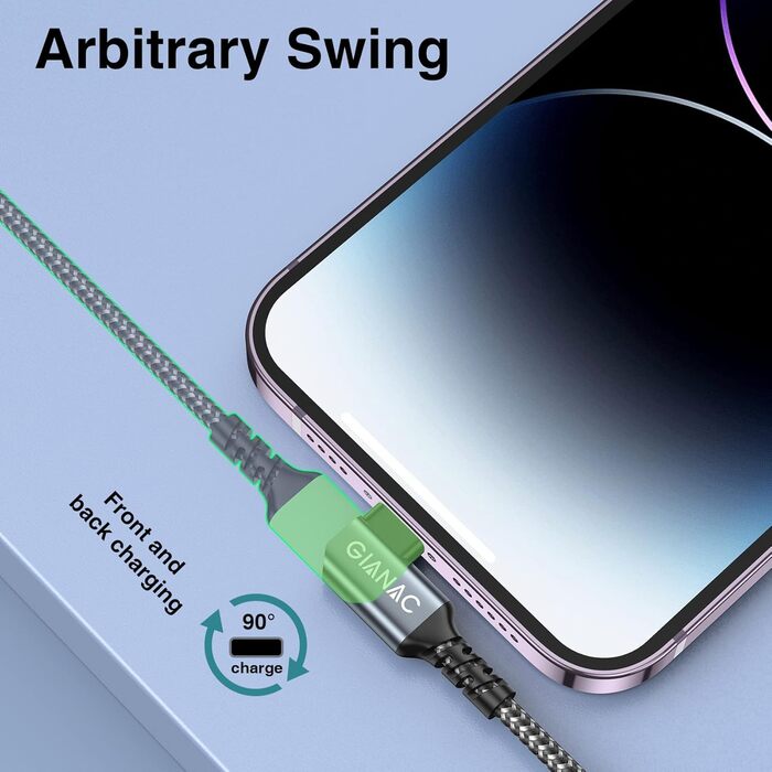 Кабель USB-C на USB-C 2M, 100W, 5A, з E-Mark чіпом для Macbook, iPad, Samsung, Huawei