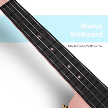 Укулеле Enya Ukulele-Sopran NOVA U Mini - 23 дюйми, рожевий колір, карбон, для початківців, з аксесуарами