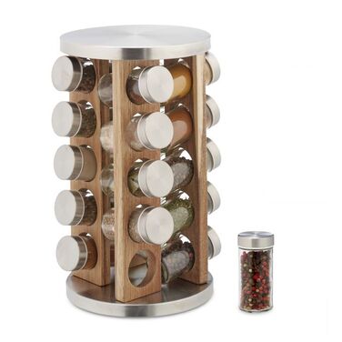 Relaxdays Spice Carousel with 20 Jars