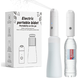 BIGCOW Portable Bidet with 3 Spray Modes | Electric Bidet Toilet Sprayer | IPX7 Waterproof & Pressure Regulation | for Gentle Personal Hygiene, Postpartum Recovery, and Sensitive Skin Areas (ES002, White)