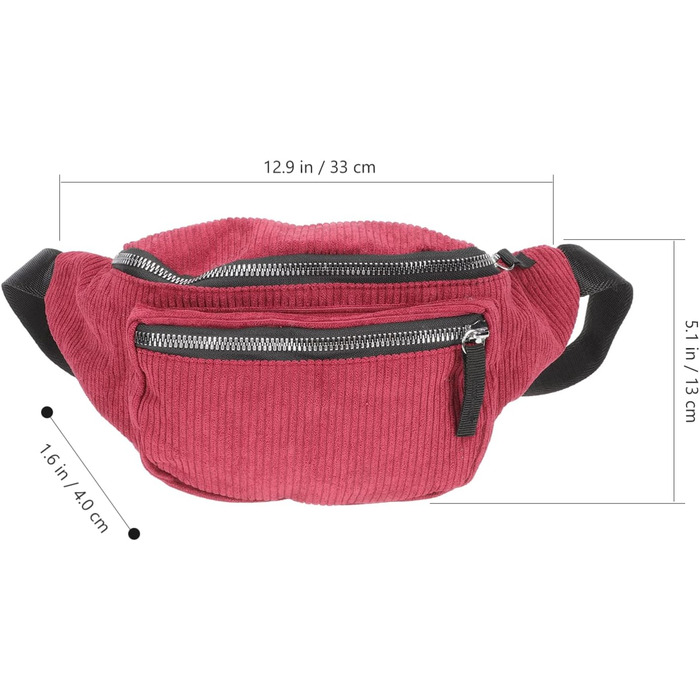 Набір з 2 бананки/поясна сумка Valiclud для жінок та дівчат. Зелений (червоний) колір.