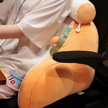 Підголовник для ліжка з підлокітниками, подушка для читання з підтримкою шиї та підлокітниками - для читання, відпочинку та перегляду телевізора (70x40 см)