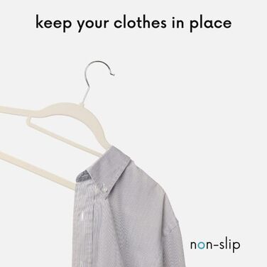 В'язки для одягу OGIVO - набір з 20 шт. - антиковзаючі вішалки для гардеробу - для краваток, з обертовим гачком 360° - з вирізами для плечей (Бежевий)