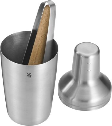 WMF Matryoshka Cocktail Set, 5-Piece, Bar Set with Stainless Steel Cocktail Shaker (700ml), Jigger, Cocktail Strainer, Ice Tongs, and Muddler, Nesting
