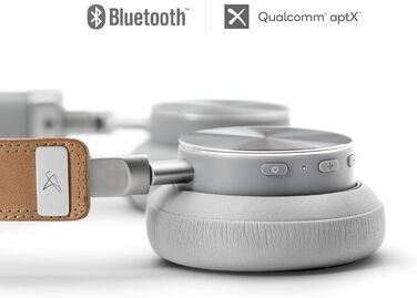 Беспроводные наушники VONMÄHLEN Concert One Bluetooth On-Ear – стильный дизайн, чехол для переноски, Micro-USB, AUX, 40 мм (сріблясті)