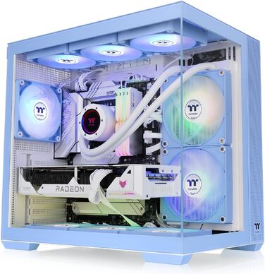 Корпус для ПК Thermaltake View 380 TG ARGB Mid Tower, 25 Years Hydrangea Blue Limited Edition, блакитний
