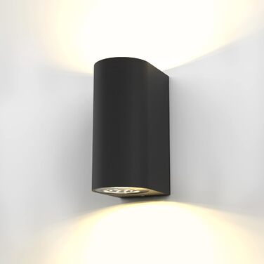 Зовнішня настінна LED-лампа B.K. Licht, чорна, 5W, 400 Lm, GU10
