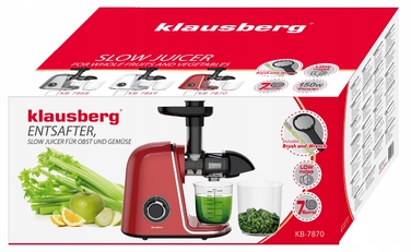 Горизонтальна шнекова соковижималка Klausberg KB 7870 150 Вт