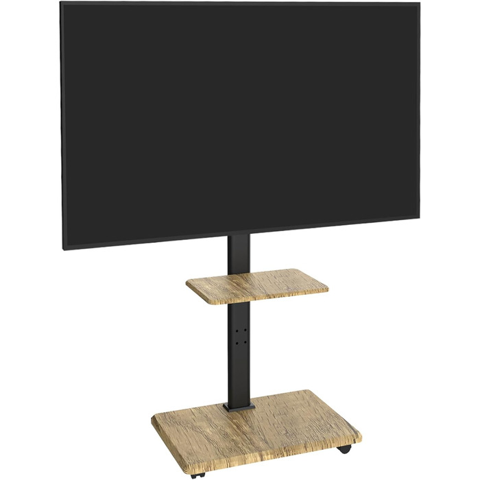 Підставка для телевізора Delphos Mobiler TV Stand - роликова, з дерев'яною основою, для телевізорів 32-70 дюймів, до 45 кг, регульована висота до 130 см, поворотна ±25°, VESA 600x400 (вишня)