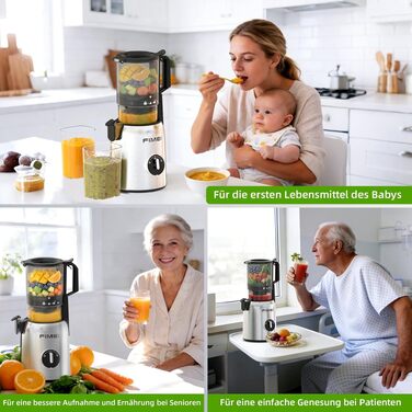 Шнекова соковижималка FIMEI Slow Juicer з широким завантажувальним отвором 135 мм