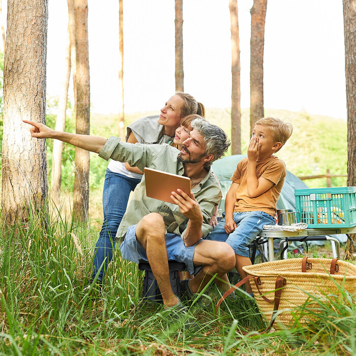 Relaxdays Telescopic Stool Camping