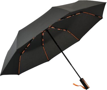 iX-brella великий парасолька з фібергласу 104 см з кольоровими двошаровими спицями - чорно-зелений (чорно-оранжевий)