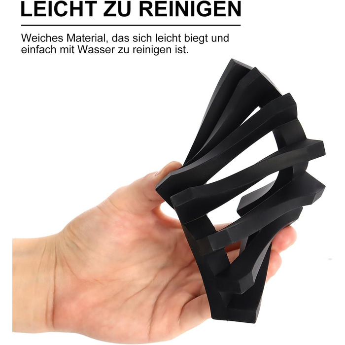 Набір з 2 силіконових мильниць AstraLoom з самостійним зливом, легко чистяться, неслизькі та міцні, для ванної кімнати, кухні, мила (Чорний)