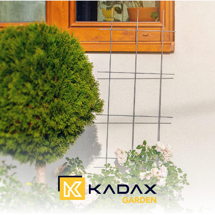 KADAX Шпалера для рослин із сталі 60x150 см, садове металеве гратчасте решітка для витких рослин, троянд, балкона, тераси