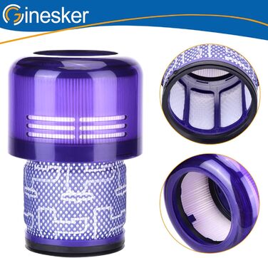 Фільтри для пилососа Dyson V7 V8: комплект 2 шт. HEPA, замінні, для моделей Animal та Absolute (# DY-96566101, DY-96747801)