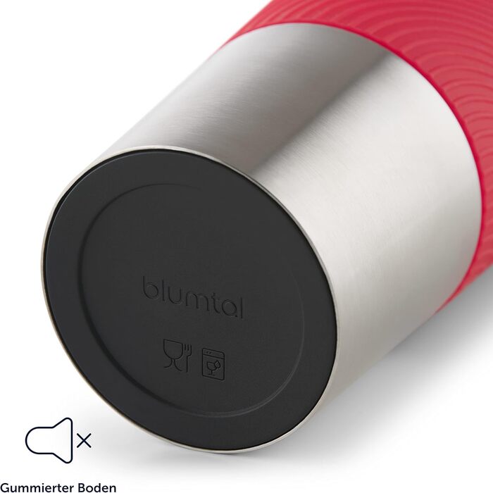 Термокружка Blumtal з нержавіючої сталі 350 мл - ізольована, з клапаном Quick-Press, для кави та напоїв (антрацит, 12-Rot)