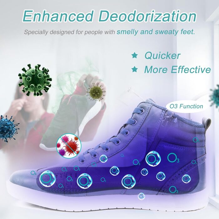 Ozon Shoe Dryer Electric Boot Dryer Shoe Warmer Boot Warmer - Ozone Deodorizer with Timer Function | No Noise | Strong Wire | EU Plug