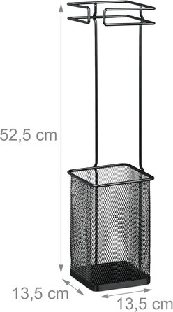 Підставка для парасоль під Relaxdays, металева, чорна, 52,5 x 13,5 x 13,5 см