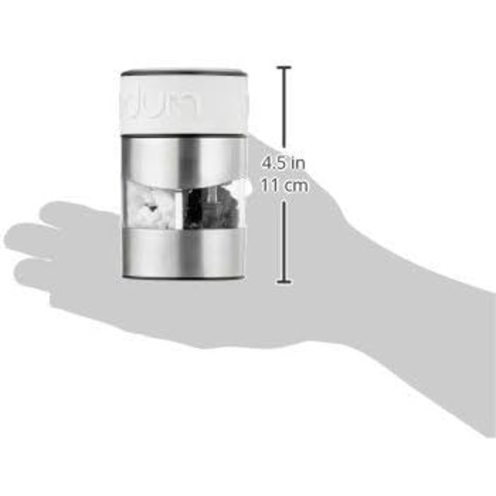 Млин для солі та перцю Bodum TWIN, керамічний механізм, силіконова ручка, 12 см, кремовий