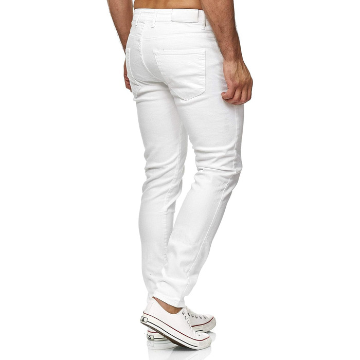 Джинси чоловічі Slim Fit, еластичний денім, 5 кишень, білі, 32W/34L, повсякденні та офісні