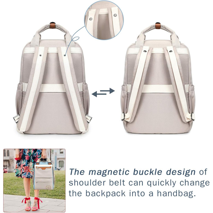 Рюкзак Myhozee для чоловіків та жінок з відділенням для ноутбука 15.6 дюймів, антикрадійний, водонепроникний, для роботи, навчання, подорожей, сірого кольору