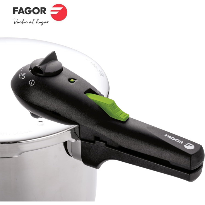 Каструля-скороварка Fagor Rapid Xpress 6 л, індукція, нержавіюча сталь 18/10, для всіх типів плит, з термодифузором, 2 режими тиску, 5 систем безпеки