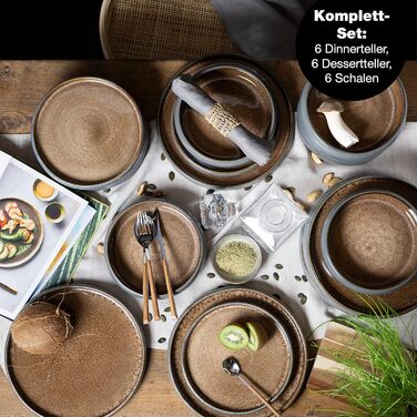 Набір посуду Moritz & Moritz SOLID Steinzeug – 18 предметів (6 осіб)