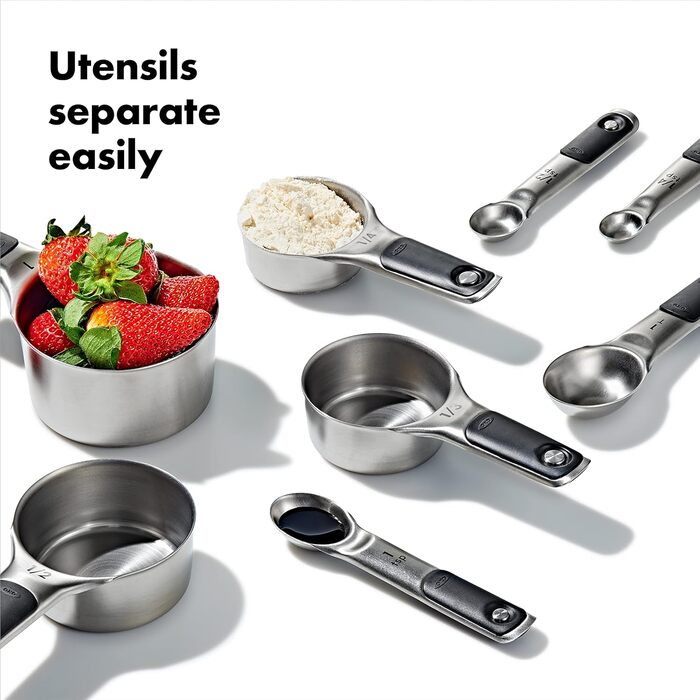 Набір мірних стаканів та ложок OXO Good Grips з нержавіючої сталі