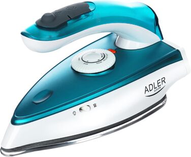 Подорожній праска Adler Europe Mini 1700W з нержавіючою підошвою, 60 мл резервуар та 1,94 м кабелем