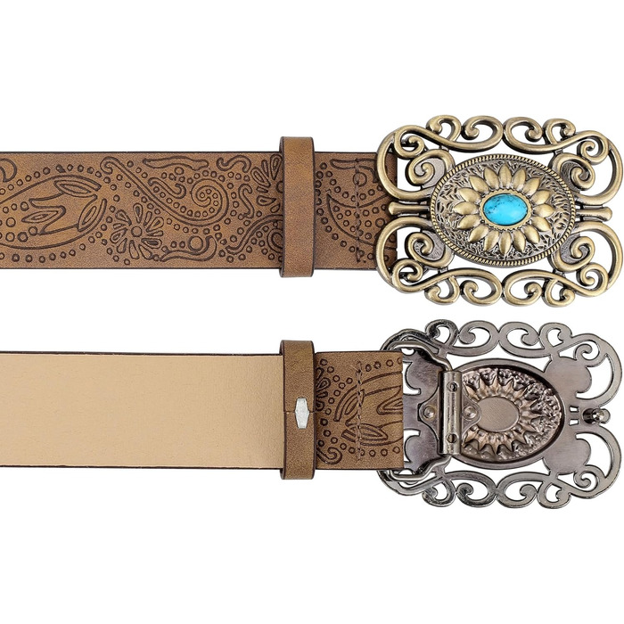Жіночий шкіряний ремінь Chic Diary в ковбойському стилі, вінтажний пояс для джинсів коричневого кольору