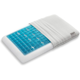 Ортопедична подушка Technogel Deluxe для підтримки шиї, гелеве подушне, сертифіковане, без шкідливих речовин, для спини та бокового сну, з наволочкою 66x40x9 см